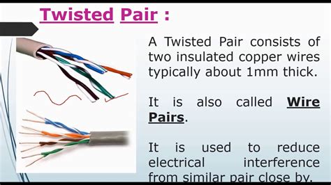 twisted pair cable transmission media